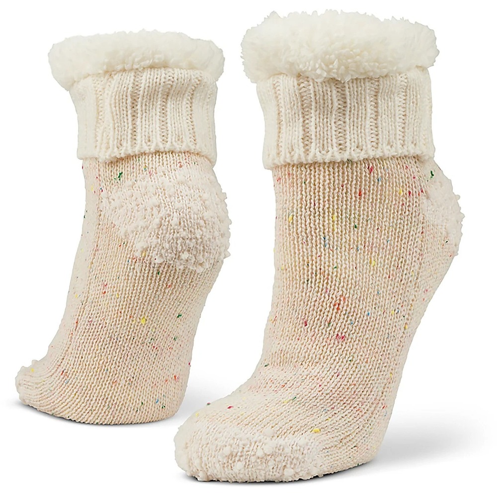 Magellan Outdoors Women's Popcorn Lodge Socks ALOE Infused Light Beige NWT